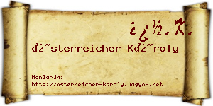 Österreicher Károly névjegykártya